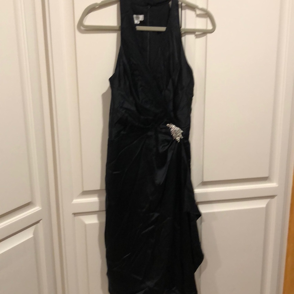 Kay Unger silk satin cocktail dress